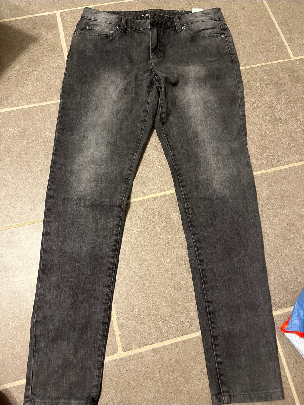 Michael Kors womens Grey Black Washed Skinny Jeans